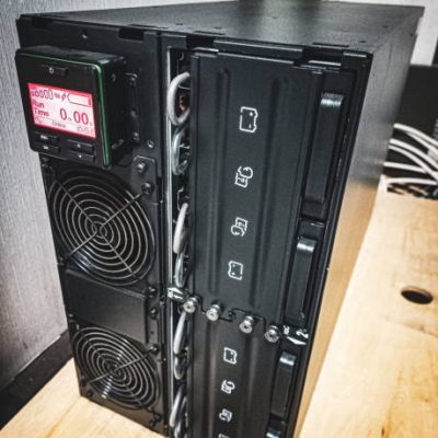 Uninterruptible power supply or UPS
on the server room.